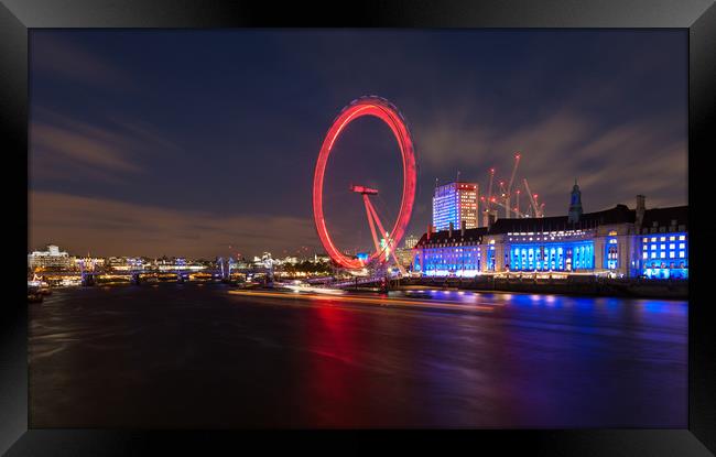 The London Eye Framed Print by Leighton Collins
