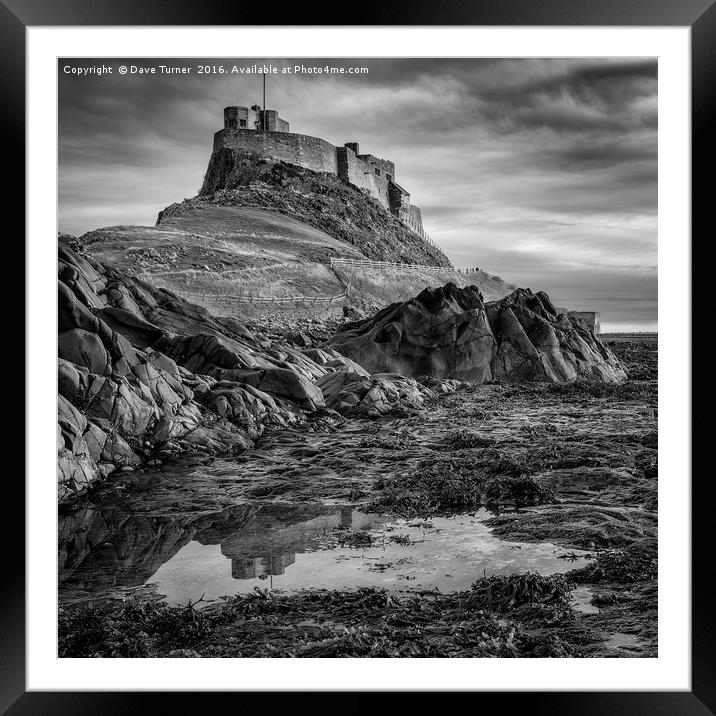 Lindisfarne Castle, Holy Island, Northumberland Framed Mounted Print by Dave Turner