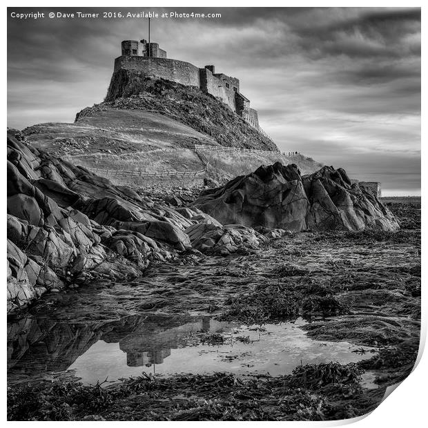Lindisfarne Castle, Holy Island, Northumberland Print by Dave Turner