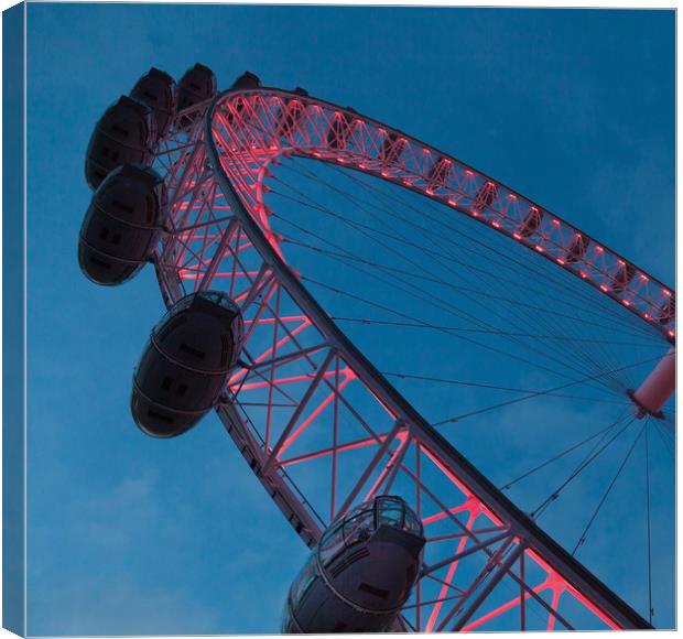 The London Eye at night Canvas Print by Leighton Collins