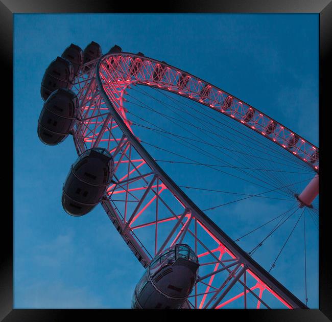 The London Eye at night Framed Print by Leighton Collins