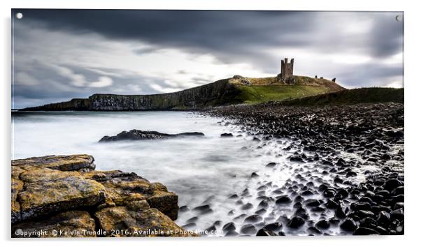 Dunstanburgh castle Acrylic by Kelvin Trundle