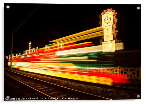 illumination Steam Tram  Acrylic by David Chennell