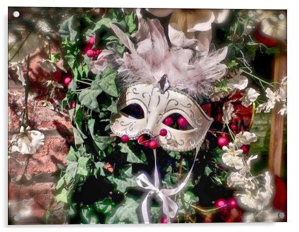 Masquerade mask Acrylic by Brian Spooner