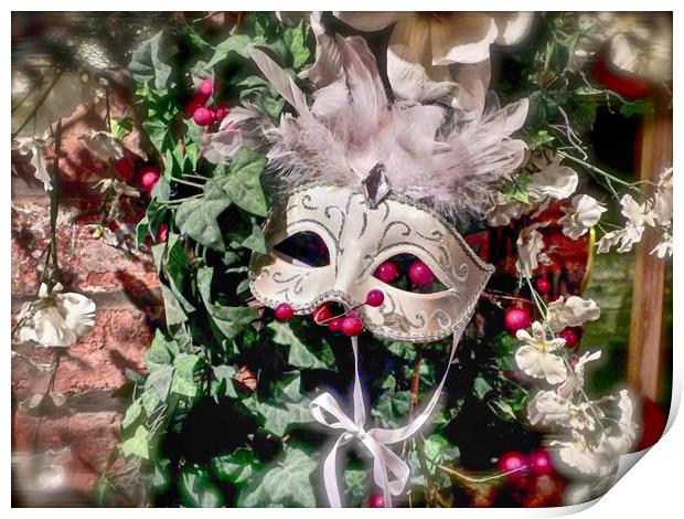 Masquerade mask Print by Brian Spooner