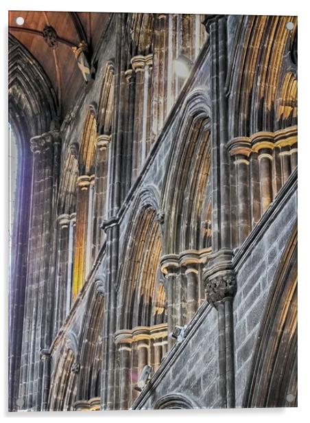 Glasgow Cathedral Acrylic by Brian Spooner