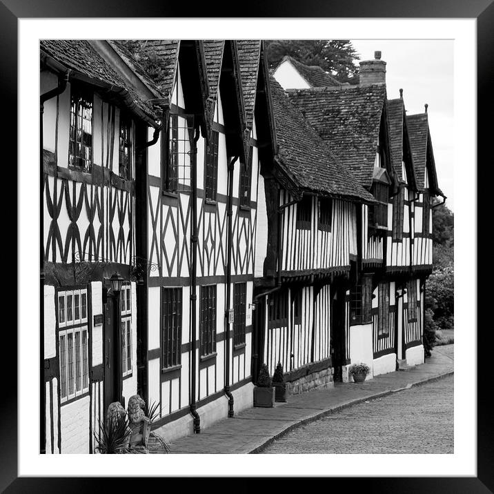 Warwick Black and White House Framed Mounted Print by Tony Bates