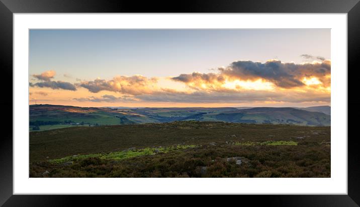 Peak District pano    Framed Mounted Print by chris smith