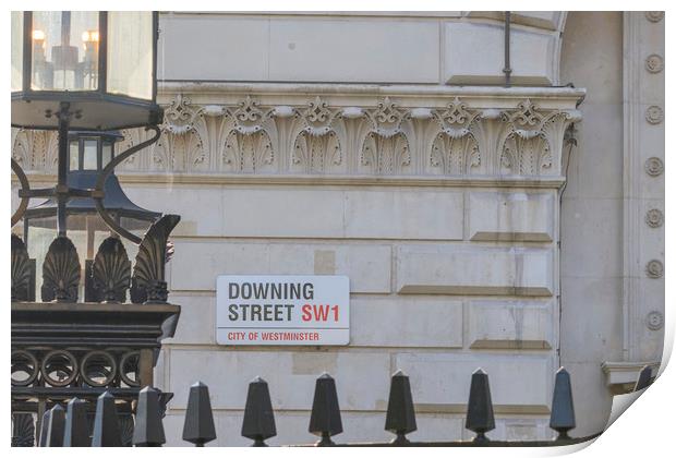 Downing Street's sign  Print by chris smith
