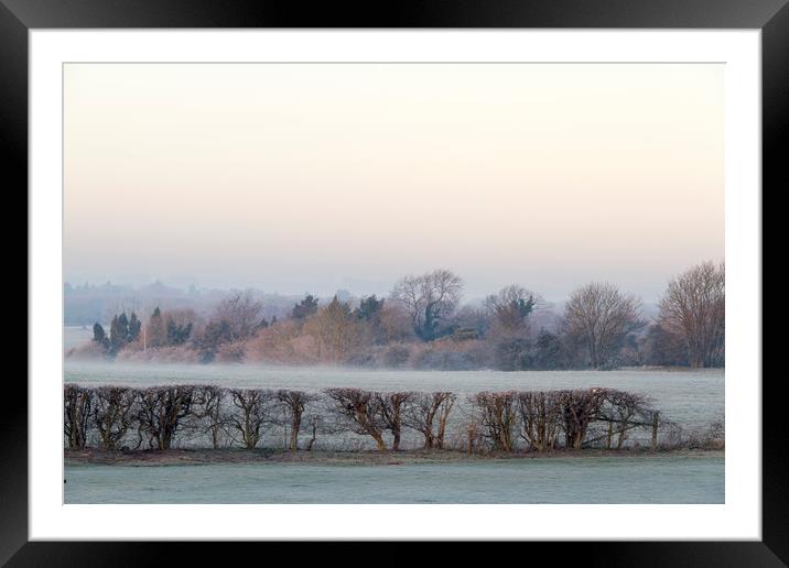 Cold and frosty morning  Framed Mounted Print by chris smith