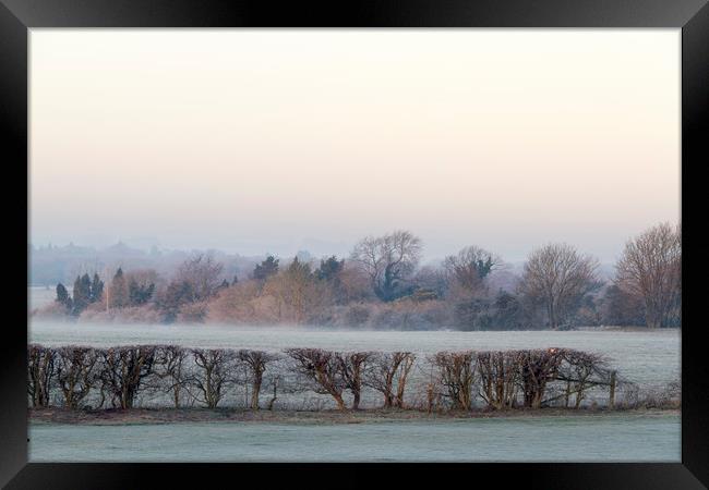 Cold and frosty morning  Framed Print by chris smith