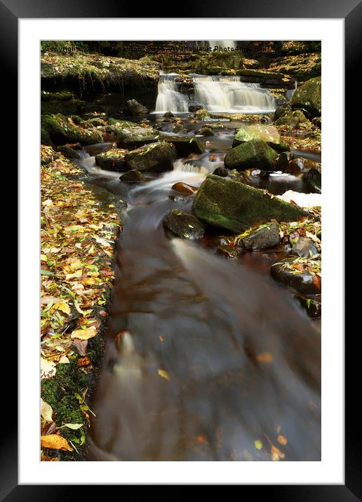 FALLS RUNNING  Framed Mounted Print by andrew saxton