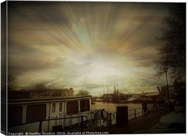 Bristol Harbour. Canvas Print by Heather Goodwin