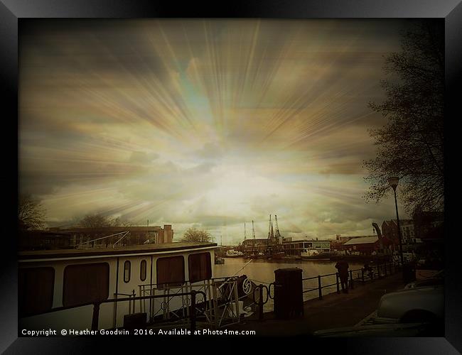 Bristol Harbour. Framed Print by Heather Goodwin