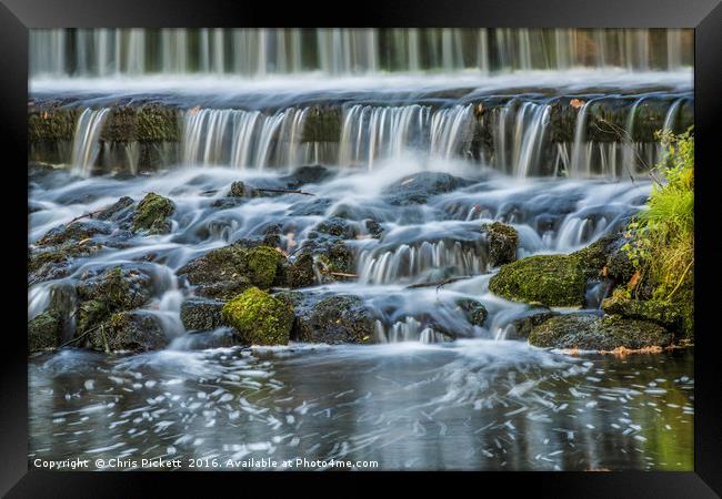 Water Falls at Leeds Castle Framed Print by Chris Pickett