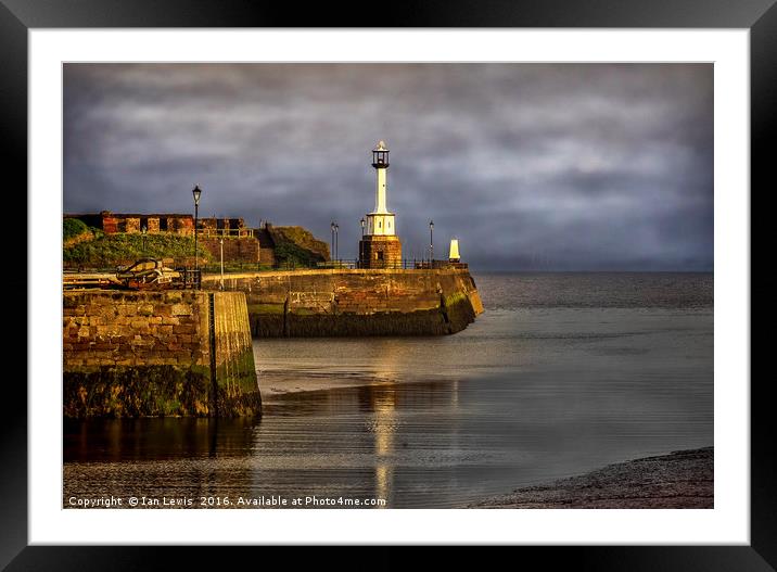 Early Morning At Maryport Harbour Framed Mounted Print by Ian Lewis