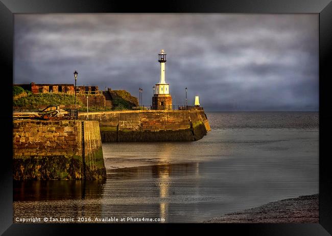 Early Morning At Maryport Harbour Framed Print by Ian Lewis