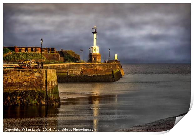 Early Morning At Maryport Harbour Print by Ian Lewis