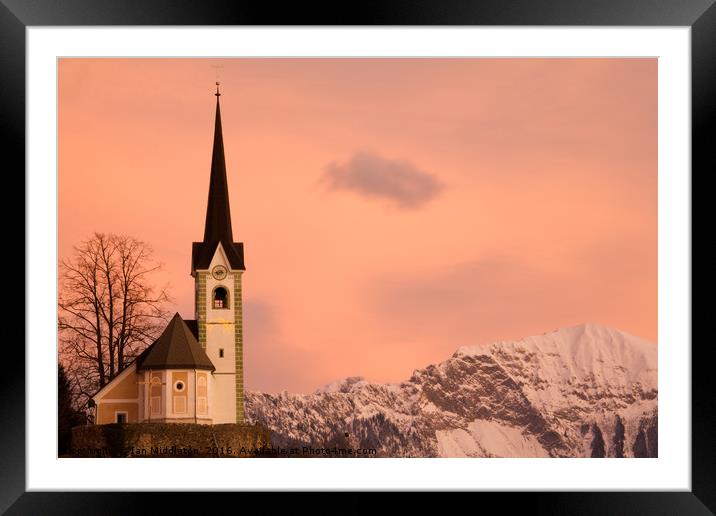 Tabor church at sunrise Framed Mounted Print by Ian Middleton