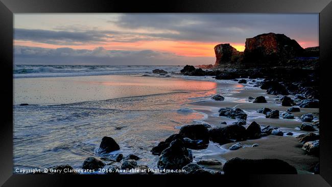 Sunrise at Trow Point Framed Print by Gary Clarricoates