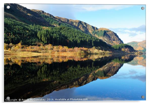 Loch Lubnaig reflections Acrylic by Angus McComiskey