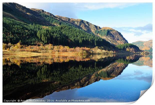 Loch Lubnaig reflections Print by Angus McComiskey