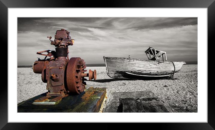 Winching Boats No More Framed Mounted Print by Dave Collins