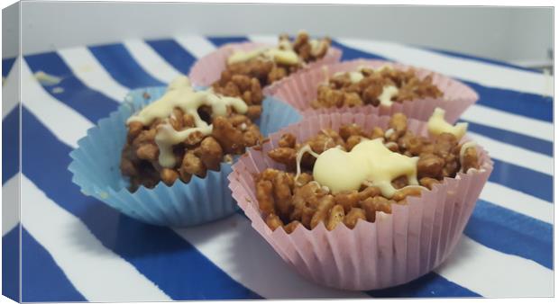 Home Made Rice Crispie Cakes Canvas Print by Jackson Photography