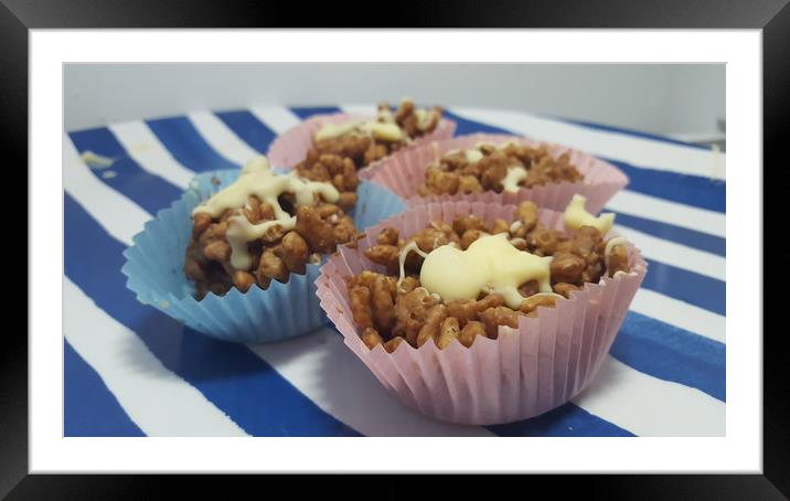 Home Made Rice Crispie Cakes Framed Mounted Print by Jackson Photography