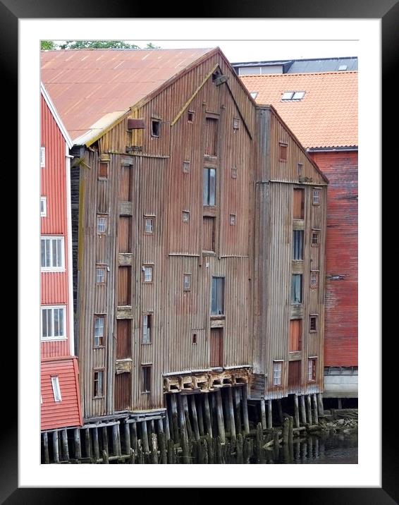 Old warehouse Trondheim Framed Mounted Print by Brian Spooner