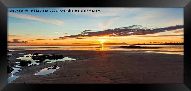 Sunset Aberffraw Anglesey Framed Print by Pete Lawless