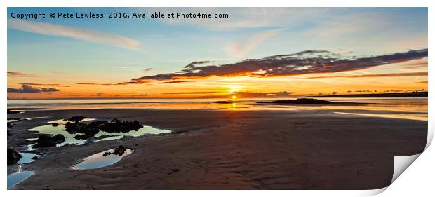 Sunset Aberffraw Anglesey Print by Pete Lawless