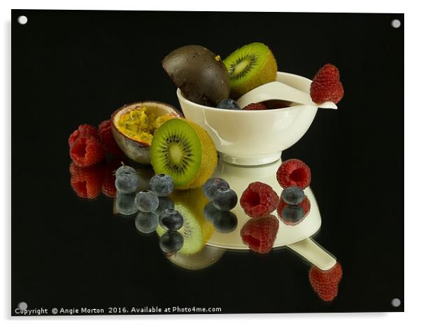 Fruit Overboard Acrylic by Angie Morton