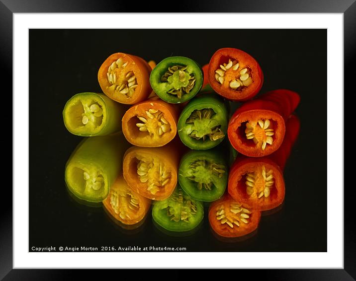 Into Chilli Framed Mounted Print by Angie Morton