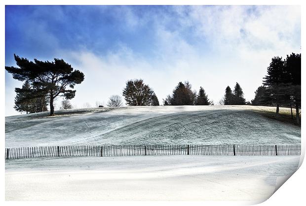 A Heavy Frost on the Golf Course Print by Jacqi Elmslie