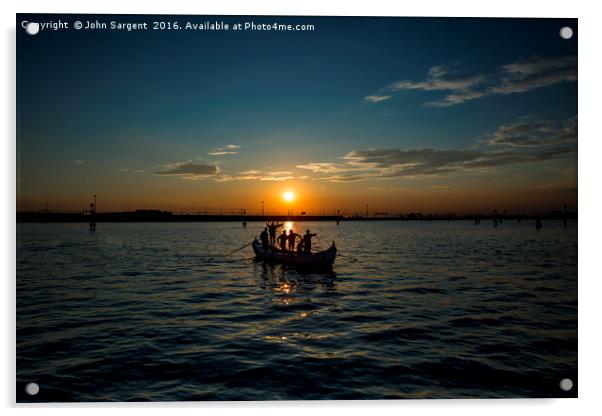 Venice Sunset Acrylic by John Sargent