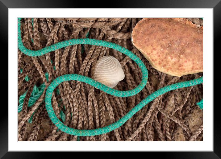 Fishing Nets Framed Mounted Print by Simon Annable