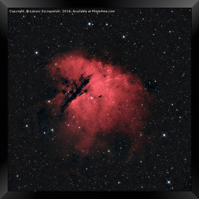 Deep space: Pacman Nebula (NGC 281) Framed Print by Łukasz Szczepański
