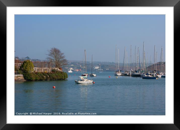 Kinsale Harbor in the in the South of Ireland Framed Mounted Print by Michael Harper