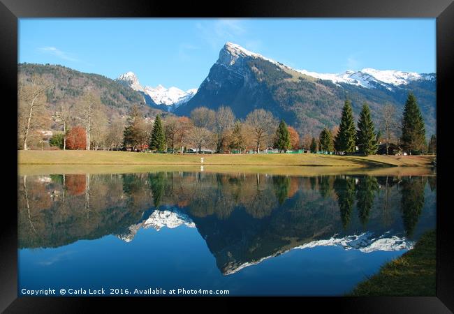 Beautiful French Alps Framed Print by Carla Lock