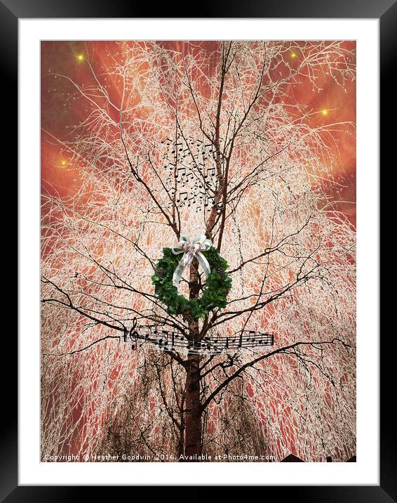 Star Spangled Tree. Framed Mounted Print by Heather Goodwin