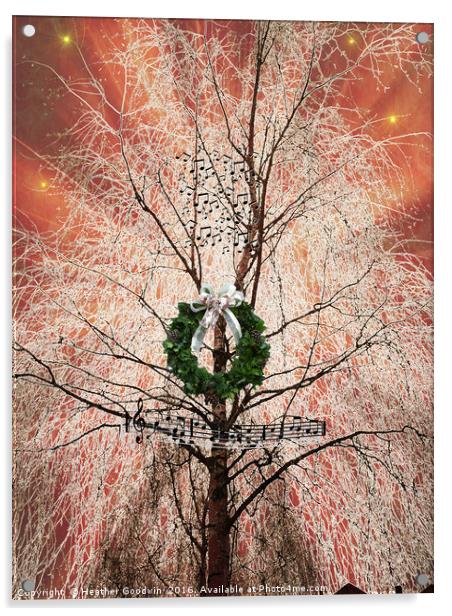 Star Spangled Tree. Acrylic by Heather Goodwin