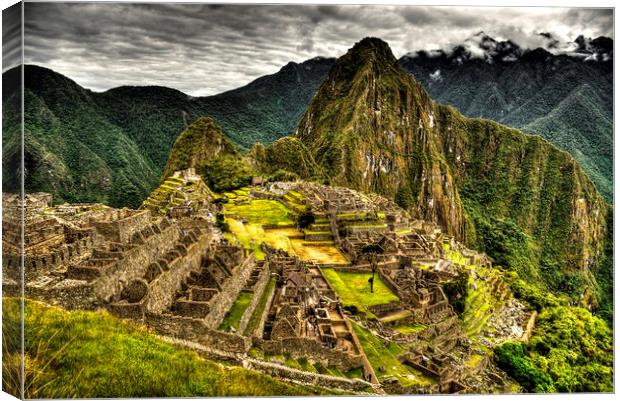 The Machu Picchu HDR . Wonder of humanity Canvas Print by HQ Photo
