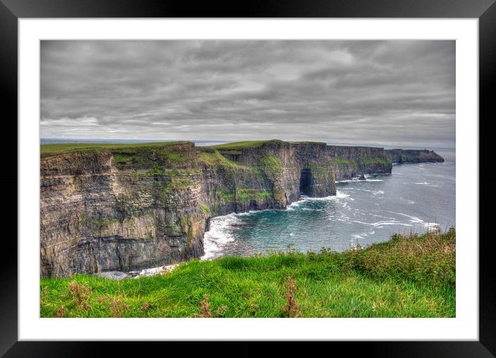 Cliffs of Moher. Ireland. HDR landscape Framed Mounted Print by HQ Photo