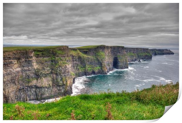 Cliffs of Moher. Ireland. HDR landscape Print by HQ Photo
