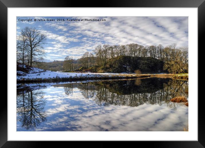 River Brathay Reflections Framed Mounted Print by Jamie Green