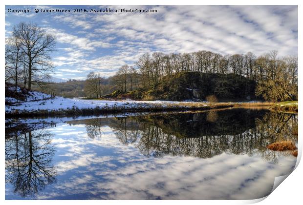 River Brathay Reflections Print by Jamie Green