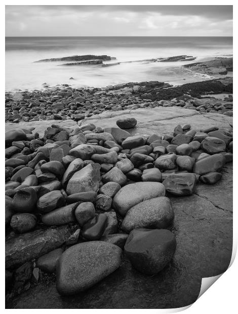 Cullernose Point Beach Print by David Hall