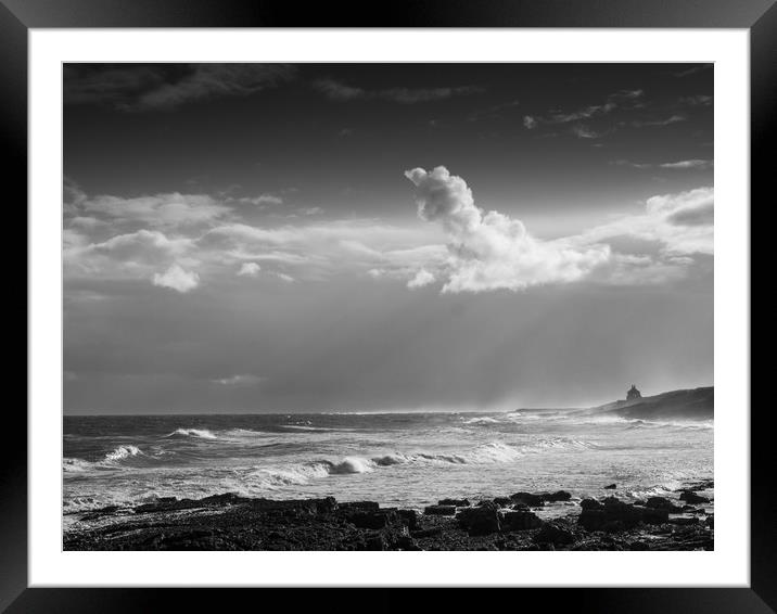 Towards the Bathing House, Cullernose beach. Framed Mounted Print by David Hall