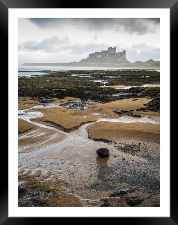 Bamburgh Castle Framed Mounted Print by David Hall